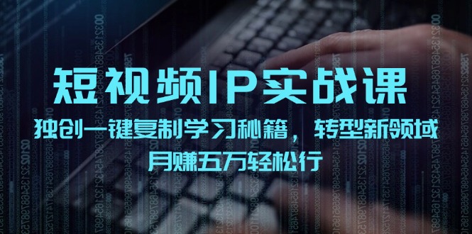 （12193期）短视频 IP实战课，独创一键复制学习秘籍，转战新领域，月赚五万轻松行-世康聊项目