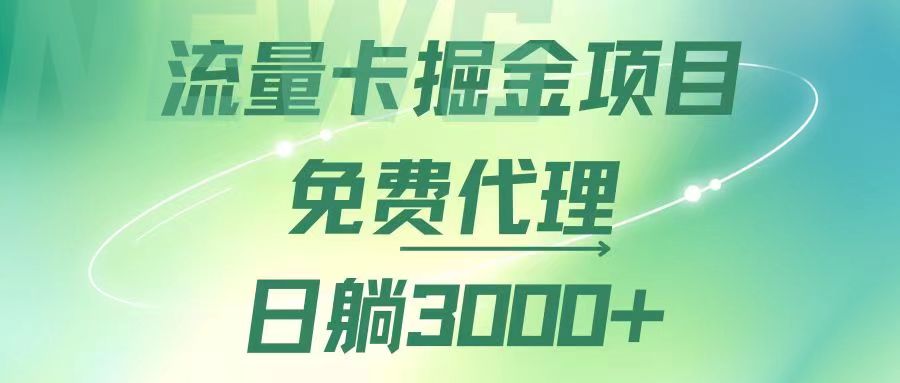 （12321期）流量卡掘金代理，日躺赚3000+，变现暴力，多种推广途径-世康聊项目