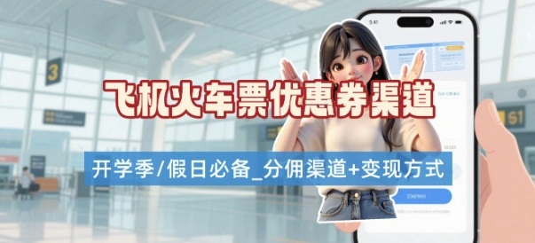 学生党必看！机票火车票优惠券申请渠道 + 项目打法，开学季节日速存-世康聊项目