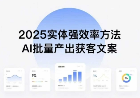 实体强效率方法：AI批量产出获客文案，2025年普通人拥抱AI，实现实体创收-世康聊项目