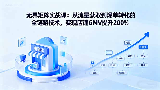 无界矩阵实战课：从流量获取到爆单转化的全链路技术，实现店铺GMV提升200%-世康聊项目