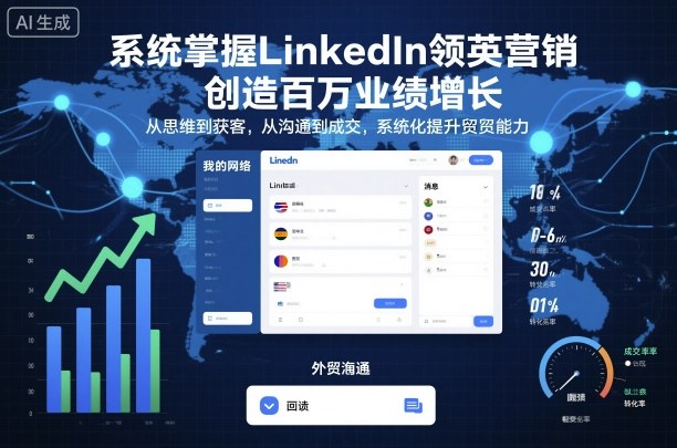 系统掌握LinkedIn领英营销，创造百万业绩增长，从思维到获客，从沟通到成交，系统化提升外贸能力-世康聊项目