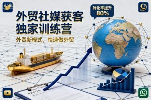 外贸社媒获客独家训练营,外贸新模式,快速做外贸-世康聊项目