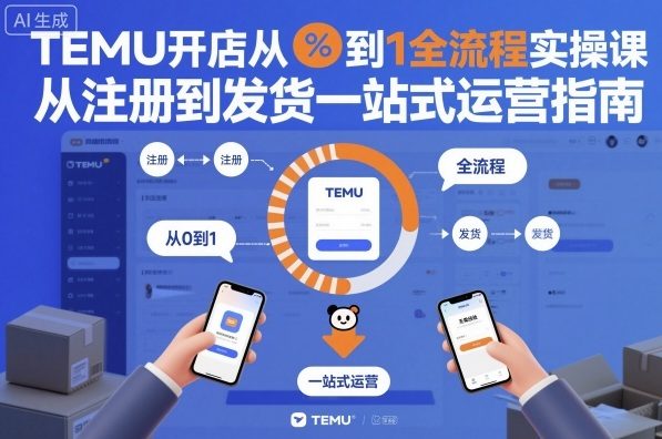 TEMU开店从0到1全流程实操课，从注册到发货一站式运营指南-世康聊项目