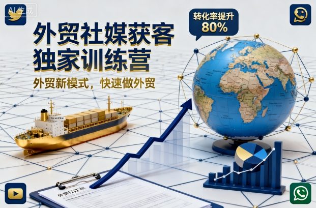 外贸社媒获客独家训练营，外贸新模式，快速做外贸(更新)-世康聊项目