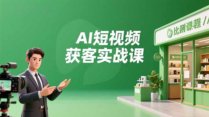 AI短视频获客实战课，数字人创作、实体行业应用、精准引流，30天获取客源月入6万+-世康聊项目