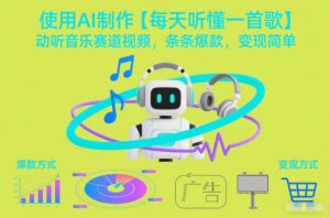 使用AI制作【每天听懂一首歌】动听音乐赛道视频,条条爆款,变现简单-世康聊项目