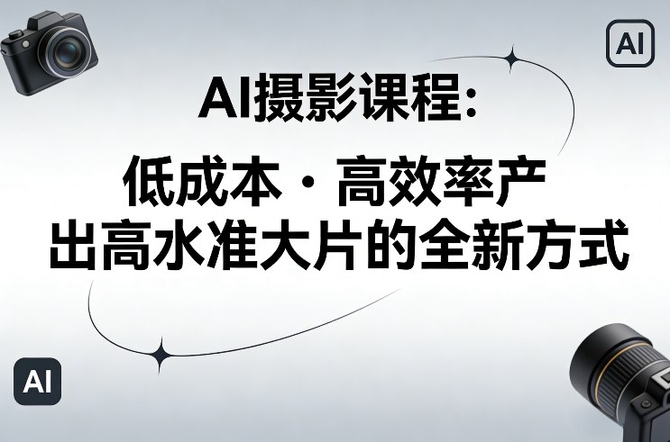 AI摄影课程，低成本高效率产出高水准大片的全新方式-世康聊项目