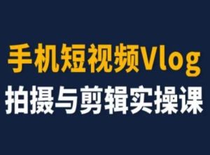 手机短视频Vlog拍摄与剪辑实操课，小白变大师-世康聊项目