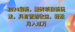 （11616期）2024最近，搬砖收益新玩法，动动手指日入300+，具有管道收益-世康聊项目