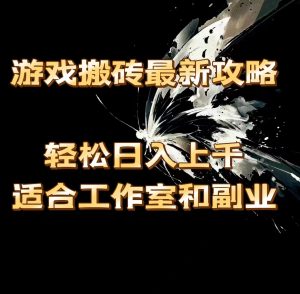 （11662期）游戏搬砖最新攻略，轻松日入上千，适合工作室和副业。-世康聊项目