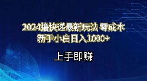(11680期)2024撸快递最新玩法零成本新手小白日入1000+-世康聊项目