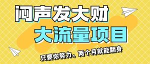 (11688期)闷声发大财,大流量项目,月收益过3万,只要你努力,两个月就能翻身-世康聊项目
