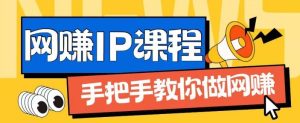 ip合伙人打造1.0,从0到1教你做网创,实现月入过万【揭秘】-世康聊项目