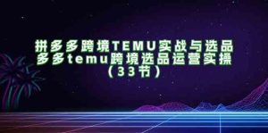 拼多多跨境TEMU实战与选品,多多temu跨境选品运营实操(33节)-世康聊项目