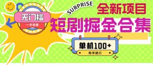 (11999期)短剧掘金合集2.0 无门槛没成本 有手就行 单机100+-世康聊项目