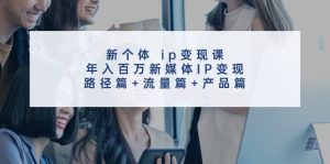 新个体ip变现课，年入百万新媒体IP变现，路径篇+流量篇+产品篇-世康聊项目