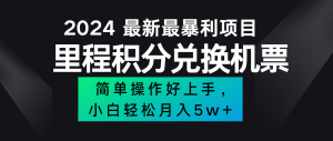 2024最新里程积分兑换机票,手机操作小白轻松月入5万+-世康聊项目