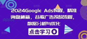 2024Google Ads教程，精准询盘秘籍，谷歌广告投放流程，数据分析与优化-世康聊项目