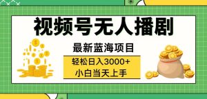 （12128期）视频号无人播剧，轻松日入3000+，最新蓝海项目，拉爆流量收益，多种变…-世康聊项目