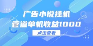 （12198期）广告小说挂机管道单机收益1000+-世康聊项目