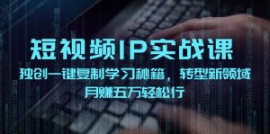 短视频IP实战课,独创一键复制学习秘籍,转战新领域,月赚五万轻松行-世康聊项目