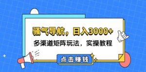 (12255期)日入3000+ 骚气导航,多渠道矩阵玩法,实操教程-世康聊项目