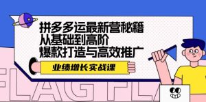 (12260期)拼多多运最新营秘籍:业绩 增长实战课,从基础到高阶,爆款打造与高效推广-世康聊项目
