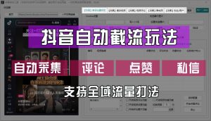 抖音自动截流玩法,利用一个软件自动采集、评论、点赞、私信,全域引流-世康聊项目