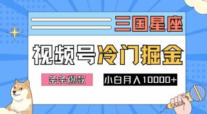2024视频号三国冷门赛道掘金，条条视频爆款，操作简单轻松上手，新手小白也能月入1w-世康聊项目