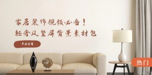 家居装饰视频必备!轻奢风竖屏背景素材包,含清晰、中间虚化、全屏虚化-世康聊项目