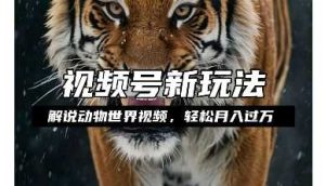 利用动物世界解说视频，赚分成计划收益，轻松月入过W，操作简单【揭秘】-世康聊项目