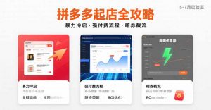 拼多多起店全攻略，暴力冷启，强付费流程，暗券截流，5-7月已验证的方法-世康聊项目