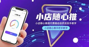 小店随心推微付费撬动自然流投手教学,小店随心推手把手教学-世康聊项目