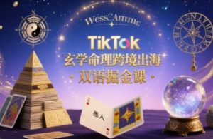 TikTok玄学命理跨境出海双语掘金课，手把手教你用命理知识精准直击海外用户痛点-世康聊项目