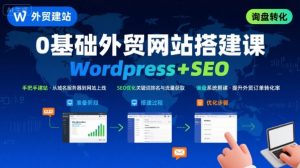 WordPress外贸建站+SEO优化课程,手把手教你从0到1搭建可获得询盘的外贸网站-世康聊项目