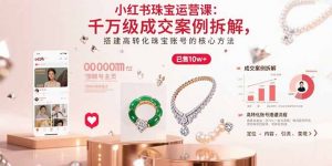 小红书珠宝运营课：千万级成交案例拆解，搭建高转化珠宝账号的核心方法-世康聊项目