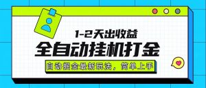 最新全自动打金玩法单日收益1000-2000-世康聊项目