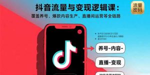 抖音流量与变现逻辑课:覆盖养号、爆款内容生产、直播间运营等全链路-世康聊项目
