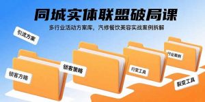 同城实体联盟破局课,多行业活动方案库,汽修餐饮美容实战案例拆解-世康聊项目