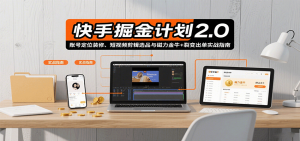 快手掘金计划2.0,账号定位装修、短视频剪辑选品与磁力金牛+裂变出单实战指南-世康聊项目