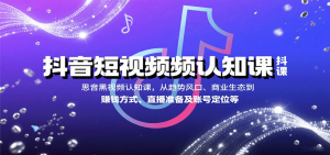 抖音短视频认知课，从趋势风口、商业生态到赚钱方式、直播准备及账号定位等-世康聊项目
