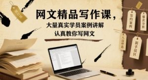 网文精品写作课,大量真实学员案例讲解,认真教你写网文-世康聊项目