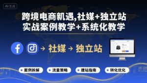 跨境电商新机遇，社媒+独立站，实战案例教学+系统化教学-世康聊项目