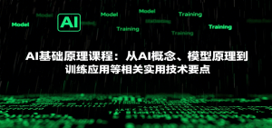 AI基础原理课程：从AI概念、模型原理到训练应用等相关实用技术要点-世康聊项目
