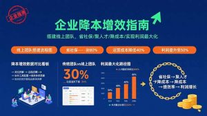 企业降本增效指南：搭建线上团队，省社保/聚人才/降成本/实现利润最大化-世康聊项目