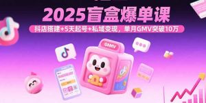 2025盲盒爆单课，抖店搭建+5天起号+私域变现，单月GMV突破10万-世康聊项目