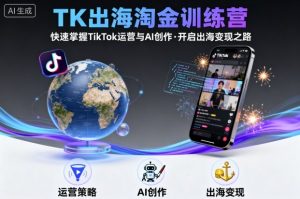 TK出海淘金训练营,助你快速掌握TikTok运营与AI创作,开启出海变现之路-世康聊项目