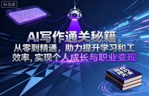 AI写作通关秘籍,从零到精通,助力提升学习和工作效率,实现个人成长与职业变现-世康聊项目