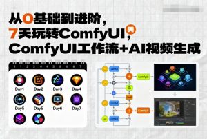 从0基础到进阶,7天玩转ComfyUI,Comfyui工作流+AI视频生成-世康聊项目